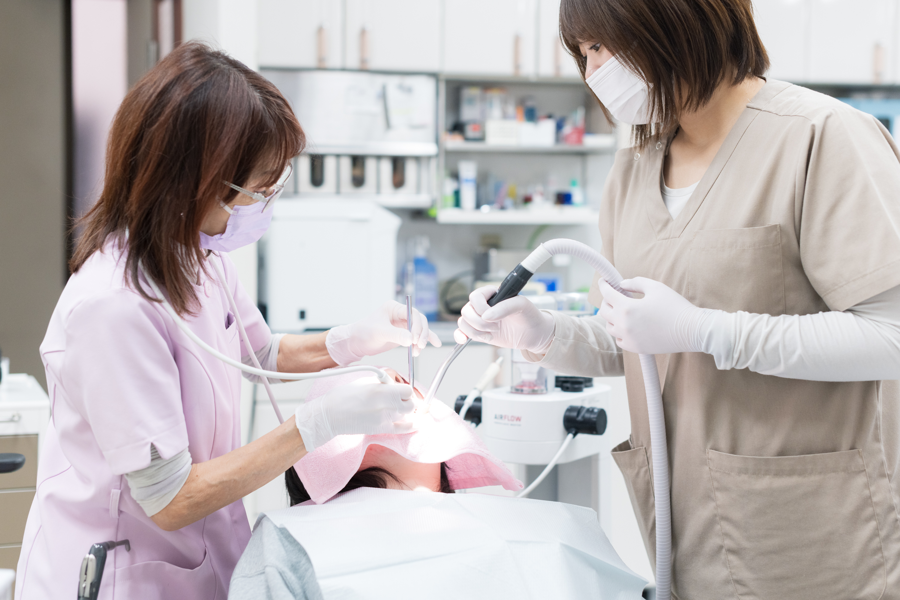 エアフロークリーニングの様子